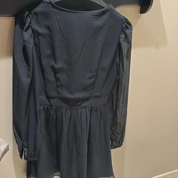 Mango Beaded Puff-Sleeve Mini Dress - Picture 13 of 13